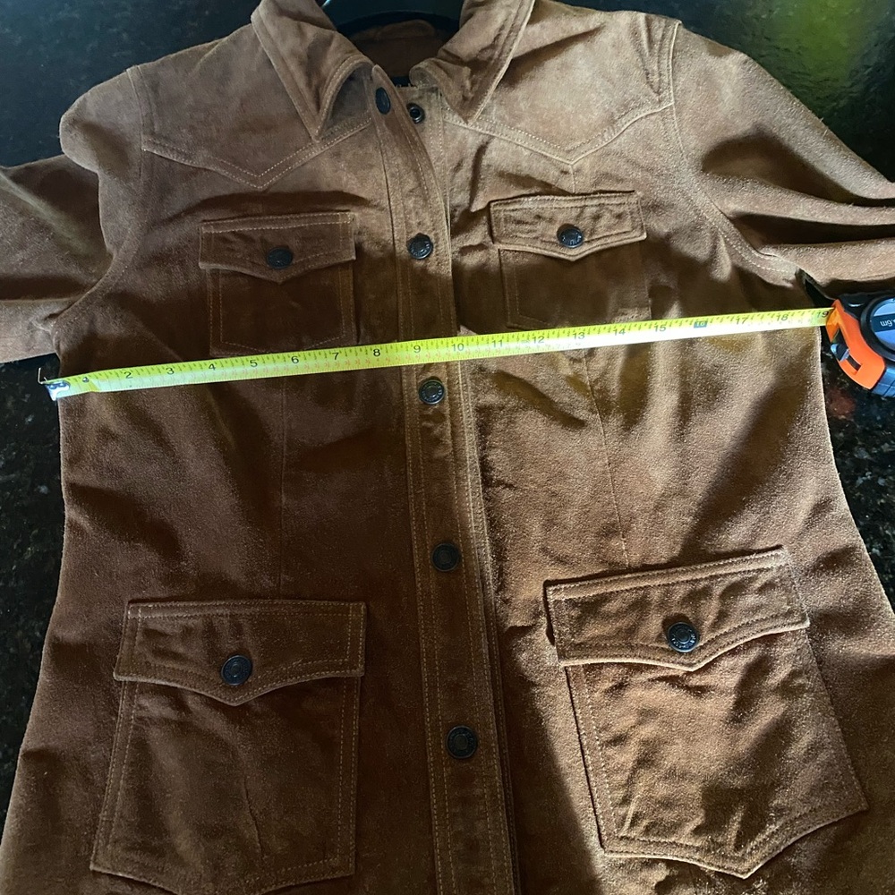 GAP suede leather shirt jacket like NEW - Picture 8 of 10